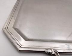 Belgian Silver Two Handled Early 20th Century Bar Tray in Art Deco Style - 3247185