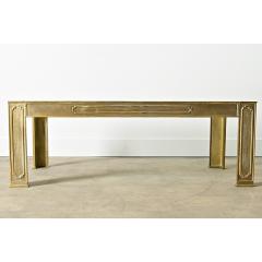 Belgian Vintage Cast Bronze Glass Coffee Table - 4524318