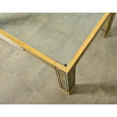 Belgian Vintage Cast Bronze Glass Coffee Table - 4524325