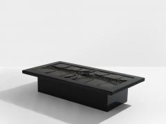 Belgian brutalist ceramic lacquer coffee table Erik Deforce 1977 - 4315923