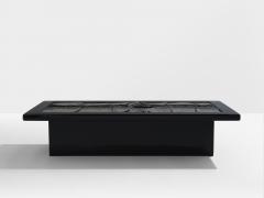 Belgian brutalist ceramic lacquer coffee table Erik Deforce 1977 - 4315928