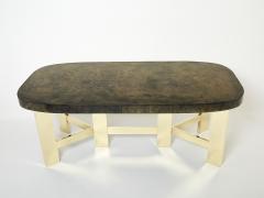 Belgian brutalist resin and brass dining table 1970 - 4506844