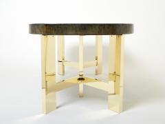 Belgian brutalist resin and brass dining table 1970 - 4506849