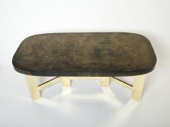 Belgian brutalist resin and brass dining table 1970 - 4506852