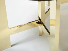 Belgian brutalist resin and brass dining table 1970 - 4506853