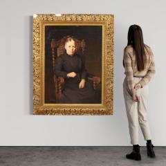 Belgian lady portrait painting dated 1920 - 4324292