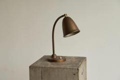 Bell Shaped Art Deco Table Lamp in Patinated Brass The Netherlands 1930s - 4528443