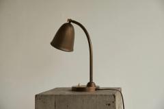 Bell Shaped Art Deco Table Lamp in Patinated Brass The Netherlands 1930s - 4528447