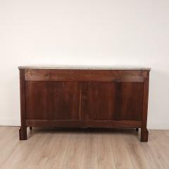 Belle poque French or Belgian Sideboard in Walnut with Marble - 4179284