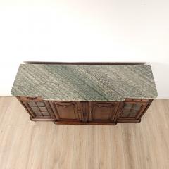 Belle poque French or Belgian Sideboard in Walnut with Marble - 4179287