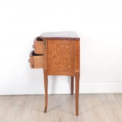 Belle poque Parquetry Two Drawer Chest with Red Marble France circa 1890 - 4132465