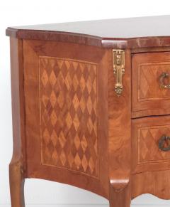 Belle poque Parquetry Two Drawer Chest with Red Marble France circa 1890 - 4132469