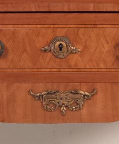 Belle poque Parquetry Two Drawer Chest with Red Marble France circa 1890 - 4132471