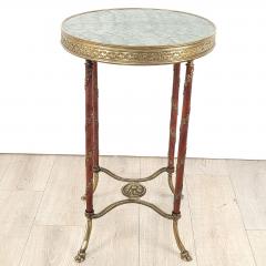 Belle poque Small Round Side Table Gueridon France circa 1890 - 3492325
