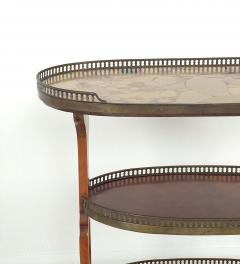 Belle poque Three Tier Louis XVI Style Oval Table France circa 1910 - 4091991