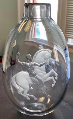 Bellerophon and Pegasus Unique Vase by Lindstrand - 2493052