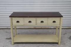 Bellhaven Coastal Cottage Alabaster Rectangular Storage Console Table - 4150811