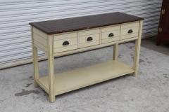 Bellhaven Coastal Cottage Alabaster Rectangular Storage Console Table - 4150815