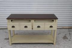 Bellhaven Coastal Cottage Alabaster Rectangular Storage Console Table - 4150837