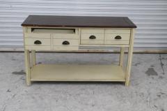 Bellhaven Coastal Cottage Alabaster Rectangular Storage Console Table - 4150845