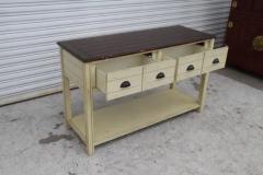 Bellhaven Coastal Cottage Alabaster Rectangular Storage Console Table - 4150846
