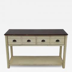 Bellhaven Coastal Cottage Alabaster Rectangular Storage Console Table - 4151665