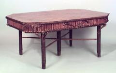 Ben Davis American Rustic Adirondack Style Rectangular Dining Table - 637202