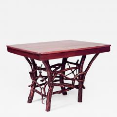 Ben Davis American Rustic Adirondack Style Twig Base Rectangular Dining Table - 638565