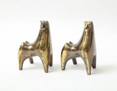 Ben Seibel Aged Bronze Bull Bookends B Seibel - 2108059