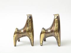 Ben Seibel Aged Bronze Bull Bookends B Seibel - 2108061