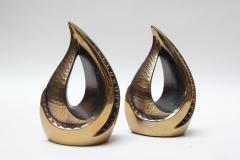 Ben Seibel Pair of Ben Seibel for Jenfredware Brass Flame Bookends - 2530793