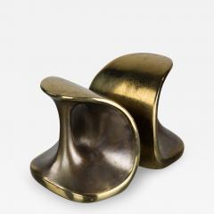 Ben Seibel Patinated Brass Bookends by Ben Seibel for Jenfred Ware - 295046