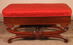 Bench Or Stool From The Beginning Of The 19th Century In Mahogany - 2900249