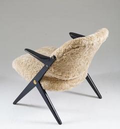 Bengt Ruda Scandinavian Mid Century Easy Chairs in Sheepskin by Bengt Ruda for NK - 2575741