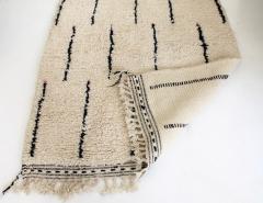 Beni Ourain Beni Ourain Moroccan Tribal Rug Cream and Black Touch of Pink - 1472074