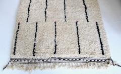 Beni Ourain Beni Ourain Moroccan Tribal Rug Cream and Black Touch of Pink - 1472078