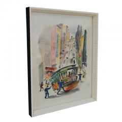 Benjamin Harris Pair of Signed Benjamin Jorj Harris Airbrush San Francisco Cable Car Artworks - 2797171