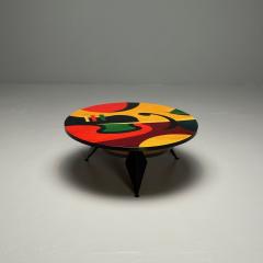 Benjamin Le Mid Century Modern Coffee Table Epoxy on Maple Paint Decorated - 3421721