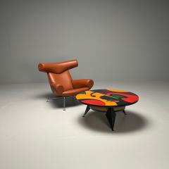 Benjamin Le Mid Century Modern Coffee Table Epoxy on Maple Paint Decorated - 3421722