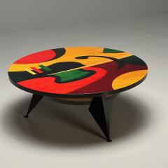 Benjamin Le Mid Century Modern Coffee Table Epoxy on Maple Paint Decorated - 3421723