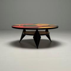 Benjamin Le Mid Century Modern Coffee Table Epoxy on Maple Paint Decorated - 3421724