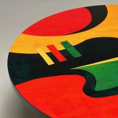Benjamin Le Mid Century Modern Coffee Table Epoxy on Maple Paint Decorated - 3421727