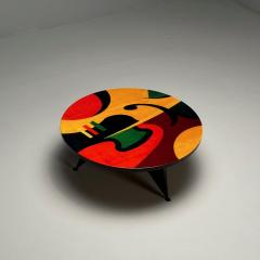 Benjamin Le Mid Century Modern Coffee Table Epoxy on Maple Paint Decorated - 3421729