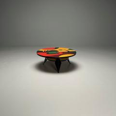 Benjamin Le Mid Century Modern Coffee Table Epoxy on Maple Paint Decorated - 3421730
