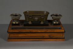 Benjamin Lewis Vulliamy A Regency inkstand in the form of an ancient Roman labrum flanked by urns - 4756486
