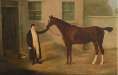 Benjamin Marshall English Oil Painting of Horse and Groom Attributed to Ben Marshall - 1757350