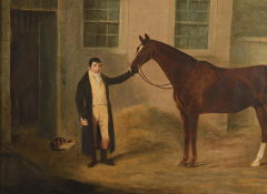 Benjamin Marshall English Oil Painting of Horse and Groom Attributed to Ben Marshall - 1757355