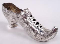 Benjamin Phillips Antique German Rococo Silver Lady s Shoe Ornament - 4542818