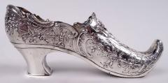 Benjamin Phillips Antique German Rococo Silver Lady s Shoe Ornament - 4542819