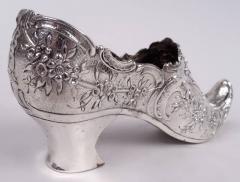 Benjamin Phillips Antique German Rococo Silver Lady s Shoe Ornament - 4542820